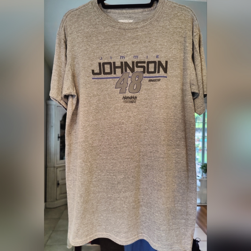 NASCAR Fanatics #48 Jimmie Johnson Hendrick Motorsports Grey Shirt Men's Size L